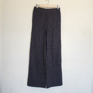 Urban Outfitters black motif pin striped hidden drawstring pants size xs NWT